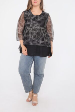 Sort bluse