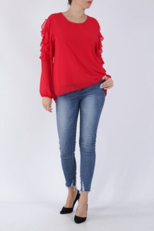 Rød bluse