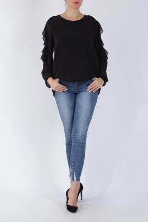 Sort bluse