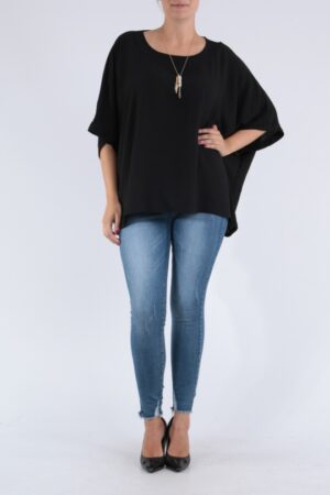Sort bluse