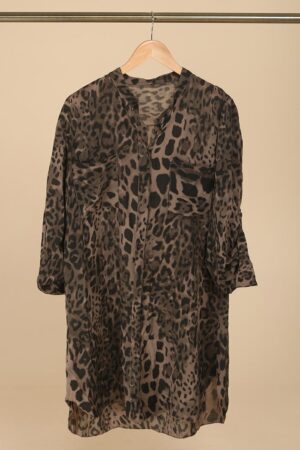 Leopard skjorte - taupe
